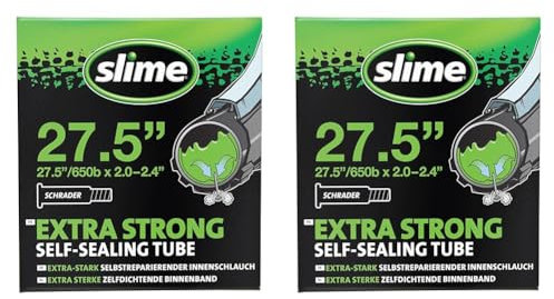 Slime Unisex – Erwachsene 584/597 Radfahren Smart-Schlauch, Grün, 27,5 (650b) X1.90-2.125, 9-2.125 40mm (Packung mit 2)