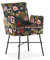 B&D home Esszimmerstuhl JÜRGEN, Schreibtischstuhl Polsterstuhl Loungesessel für Esszimmer, Wohnzimmer, Büro, Industrial modern elegant Design, Blumen Optik, 11129-PETR-1