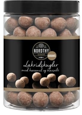 Nordthy Schokoladen Lakritz Kugeln mit Salzkaramel 600g