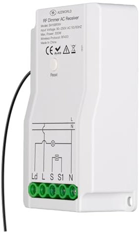 Triac AC Dimmer Taglio Di Fase, Comandi Pulsante Push e Radio RF, Trailing Edge Dimming, Per Lampada Led Dimmerabile e Alogena 220V Fino a 300W
