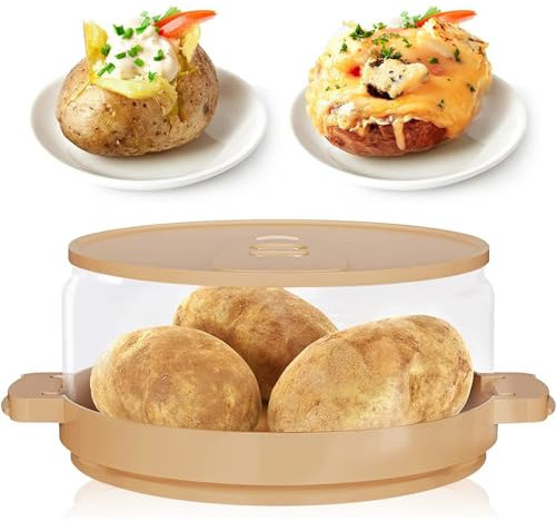 Cuiseur vapeur pour pommes de terre, micro-ondes, transparent, avec couvercle et poignées, passe au lave-vaisselle, cuiseur à œufs, appareils de cuisine, pour pommes de terre délicates, cuisson rapide