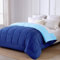 HOMEYA - Edredón de Fibra 170 gr/m2 - Edredón Relleno Nórdica Reversible de Dos Colores Cama 135, 220 x 220 cm - Suave, Transpirable, Ligera, 100% Poliérster, Celeste y Marino