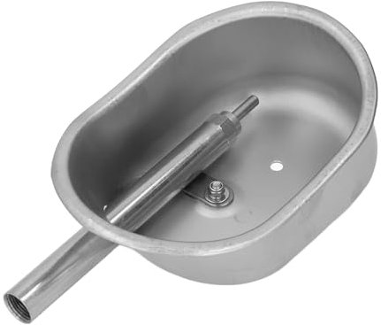 Automatischer Futtertrog für Nutztiere aus Edelstahl mit Ventilsystem, Stabile Installation, Wassertrog, Hundewassernapfspender für Rinder, Pferde, (Kleiner Ellipsentrainer,