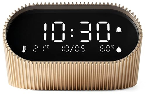 Lexon LR155VG3 Digitalwecker Ray Clock Goldfarben