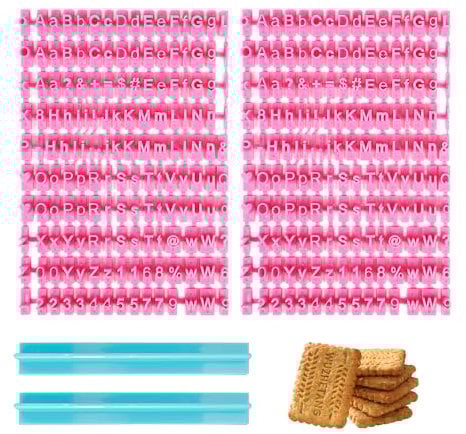 Set di 2 Timbri per Lettere di Argilla, Macchina per Goffratura Fondente, Stampe, Sigilli per Lettere Divertenti (Rosso Rosa)