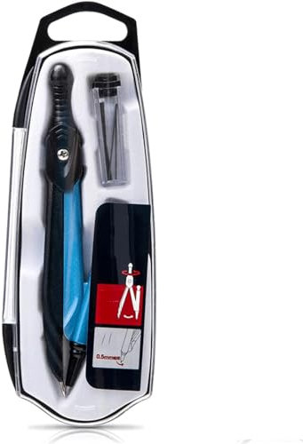 DPCDAN Math Geometry Drafting Supplies, Math Compass with Storage Box and Replacement Refill, Professional Drafting Compass