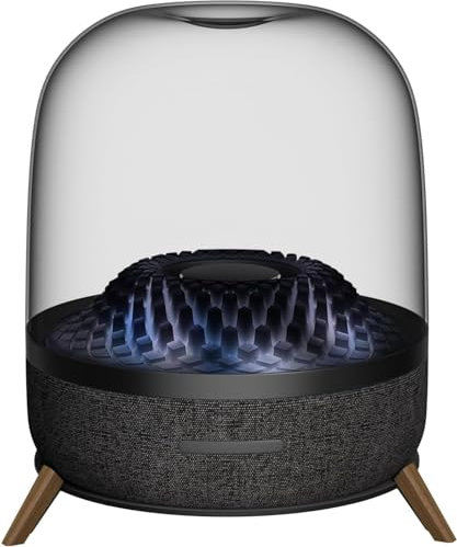 Aokicase Acrylic Table Speaker Holder Suitable for Harman Kardon Aura Studio 3, Aura Studio 4, SoundSticks 4 Bluetooth Speakers (Black, JJ-9301-B-0) 1-PCS