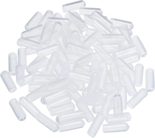 TA-VIGOR 200Pcs Rubber End Caps 3mm ID Flexible Round Thread Protectors | Clear Vinyl Flexible Bolt Covers End for Screws, Bolts, Tubes, Cables And Wires