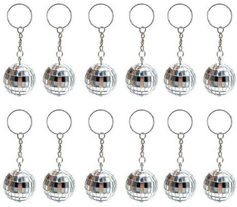 Begchy 72 Discokugel-Schlüsselanhänger, 70er-Jahre, Mini-Discokugel-Schlüsselanhänger, Disco-Ball, , Partyzubehör der 70er Jahre
