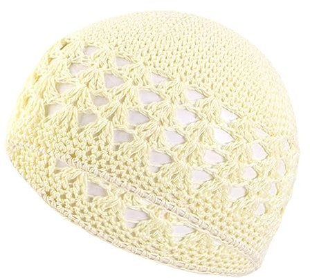 Watreketal Beanie Hut,Elastische Muslimische Wintermütze gehäkelt,islamisch für Frauen und Männer,atmungsaktiv,ausgehöhlte Mütze,weich,Gebets-/Kirchenbedarf