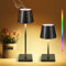 ALLOMN Dimmbare LED Akku Tischlampe Kabellos, RGB Dimmbar Wiederaufladbar Touch Nachttischlampe Akkubetrieben für Schlafzimmer Restaurant Bar (Schwarz-Gestreift)