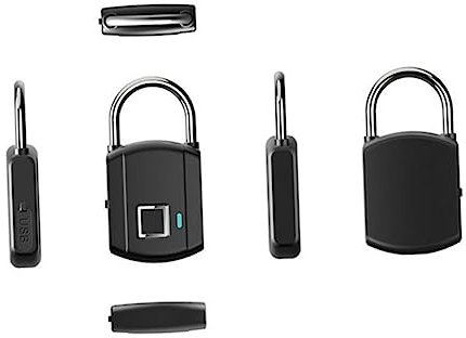 Uonlytech Cerradura Electrónica Inteligente Candado De Seguridad Cerradura De Huella Dactilar Sin Llave Recargable Por Usb