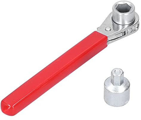 KIMISS Battery Terminal Ratchet Wrench, Compact and Portable 5/16in 0.4in with 1/2in Socket, for Top Side Post Battery Replacement Maintenance