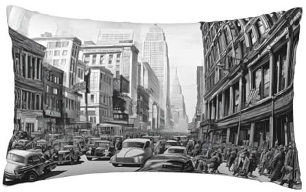 EZDLOWVBA Kissenbezug mit Aufschrift Love From New York, bedruckt, 30,5 x 50,8 cm, weich, dekorativ, Standardgröße für Bett, Couch, Sofa, Reißverschluss, 30,5 x 50,8 cm