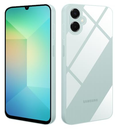 HSP Hülle für Samsung Galaxy A06, Silikon Handyhülle, Case, Transparent | Vergilbungsfrei, kristallklar, passgenaue Aussparungen, erhöhte Ränder, Handy Schutzhülle, Silikonhülle, Phone Cover