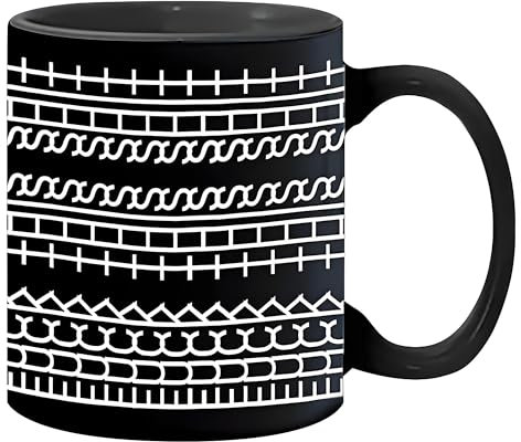 Hidden Tea Cup Mug, 11oz Hidden Message Coffee Mug Funny Mugs, Novelty Ceramic Coffee Gift for Men Women Work Colleagues Friend Coworker (Black)