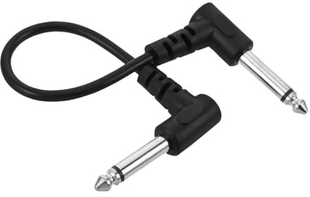 SWOOMEY Guitar Cable for Pedal Board Effects Right Angle Patch Cable for Electric Guitar Bass Keyboard Portable and Noise-reducing Audio Connection Versatile Compatibility for Musicians
