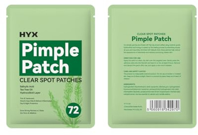 144 Count Hydrocolloid Pimple Patches, Spot Patch with Salicylic Acid & Tea Tree Oil, Reduce Blemishes & Redness Overnight for Sensitive Skin, Invisible Spot Cover Day & Night Acne Treatment