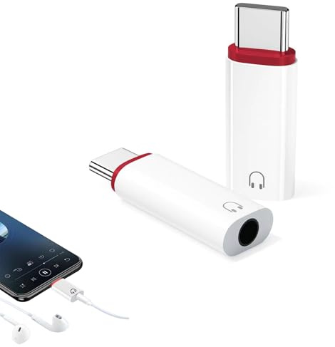 Hawpasy 2 PCS Adattatore per Cuffie Audio da USB C a 3,5 mm, Adattatore USB C a Jack 3.5mm, Dongle Type C a Jack Aux 3.5mm, Adattatore Audio USB C