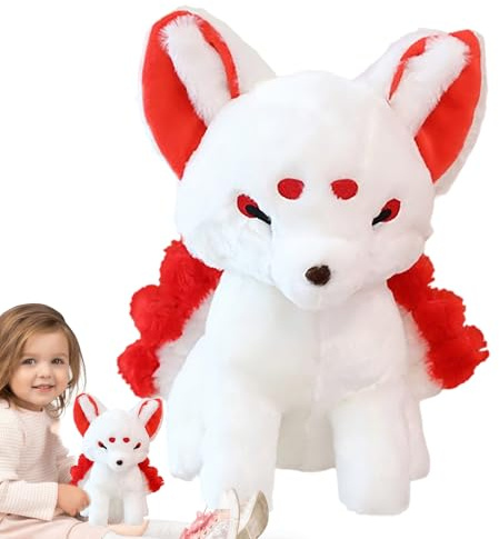 Fox Plush Nine Plüschtiere, Plüschpuppe, Plüschpuppe | Weiche exquisite Cartoon-Puppe für Puppenpuppe, Geschenk zum Kuscheln, bequemes Sammler-Geschenk für den St. Val