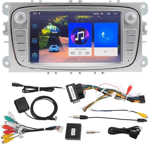 Auto GPS Navigationssystem 7 Zoll HD Touchscreen Smart Bluetooth FM Radio USB Wiedergabe Lenkradsteuerung für Focus Mondeo Galaxy CMax (2+32G)