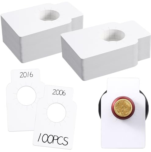 Wine Bottle Tags, 100 PCS White Paper Bottles Hanging Tag Reusable Wine Tags for Bottles, Sturdy Cardstock Wines Bottle Labels Neck Id Tag for Wines Racks, Cellar Organization, Fits Beer, Champagne