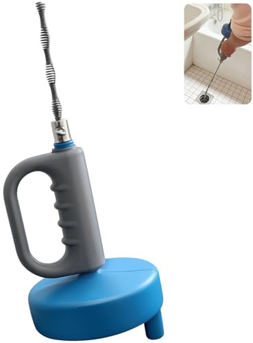 Desatascador Tuberías Manual 4m, Muelle Desatascador Profesional con Tambor, Cable de Acero Flexible y Mango Ergonómico, Espiral de Limpieza para Desagüe Fregadero Cocina Baño Ducha y WC