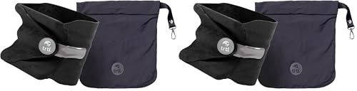 trtl Pillow - Scientifically Proven Super Soft Neck Support Travel Pillow - Machine Washable - Black (Pack of 2)