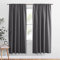 Rod Pocket Verdunklungsvorhänge Set – Pony Dance isoliert Vorhang Panels Lärm reduzierende Fenster Behandlung Drapes für Schlafzimmer., Polyester-Mischgewebe, grau, 42 Inches x 72 Inches