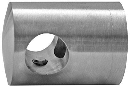 Edelstahl Querstabhalter V2A geschliffen Abstandshalter leicht gewölbt (D 16)