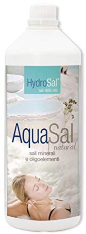 HydroSal AquaSal 1 Lt.- Mélange à Haute Concentration de sels de magnésium, Potassium et iode à Haute activité Biologique pour Spa Jacuzzi et Piscine - Aqua Sal 1LT. Natural - Expédition immédiate