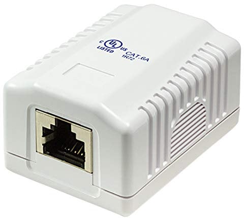 odedo CAT 6A 10Gigabit Anschlussdose Aufputzbox Netzwerkdose 1x RJ45 geschirmt