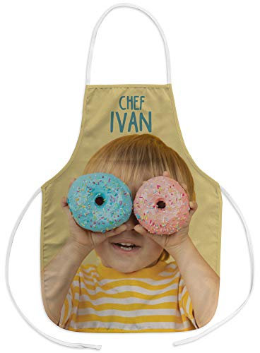 LolaPix Delantal Personalizado Niño Niña. Regalo Personalizado Mujer. Delantales Personalizados. Delantales Originales dia de la madre personalizada. Regalos amigo invisible. Delantal Junior 60x43cm