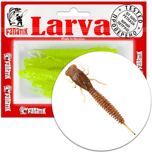 Fanatik X-Larva 2 3 4 5-10cm Gummiköder mit Aroma Gummifisch Fanatic Jig Soft Bait Lure Kunstköder Angeln Köder Gummishad Twister Baits Lures Softbait