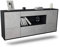 Dekati Sideboard Fullerton hängend (180x77x35cm) Korpus anthrazit matt - Front Beton Optik - Push to Open - Leichtlaufschienen