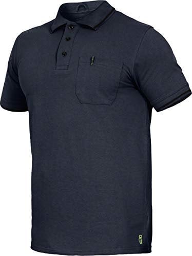 Leibwächter Polo-Shirt Herren Flex-Line – Marine – Gr. 4XL – Poloshirt mit Brusttasche – Kurzarm Poloshirts mit 3 Knöpfen – 50% Baumwolle 50% Polyester – Sommer Arbeitsbekleidung für Herren