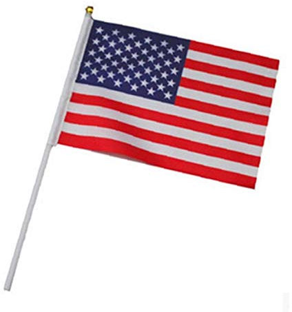 CULER 5pcs amerikanische Flagge Handwelle Flags 14 * 21cm US/USA Nationalflaggen Feiern Parade Flag Versorgung Drop Shipping
