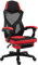Vinsetto Chaise de Bureau Fauteuil Gaming Hauteur réglable Dossier roulettes pivotantes Repose-Pied Tissu en Maille 58L x 63l x 112-122H cm Rouge Noir