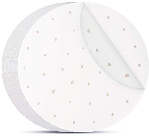Beasea Air Fryer Pergamentpapier, 27,9 cm, 200 Stück, weiß, perforiert, Pergamentpapier für Luftfritteuse und Dampfkorb