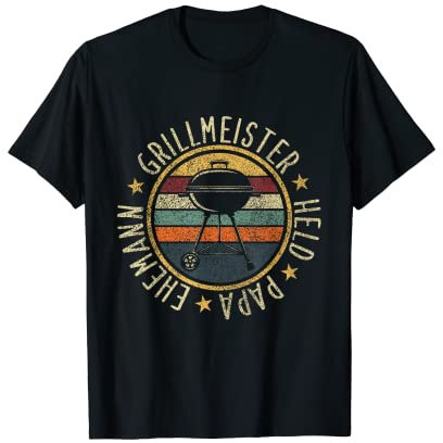 Herren Vater Grillmeister Papa Grillschürze Lustig Grillen Vatertag T-Shirt