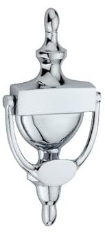 6 or 8 Door Knocker Victorian Urn Style UPVC Wooden Doors Satin/Chrome/Brass (6 Inches (150mm), Polished Chrome)
