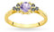 MARKO Damen Gold Verlobungsring mit Amethyst 0.50Ct und schwarzen Diamanten 0.18Ct | Gold 585 (14k) | Goldring mit Box | Goldring für Frauen (Amethyst mit schwarzen Diamanten, 53 (16.8))