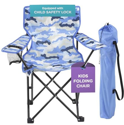 Emily Rose Tragbarer Klappstuhl für Kinder, Kleinkinder, Jungen, Mädchen, Outdoor, Rasen, Strand, Camping, Quad, Reisen, mit Kindersicherung, Geschenk,Sicherheit geprüft