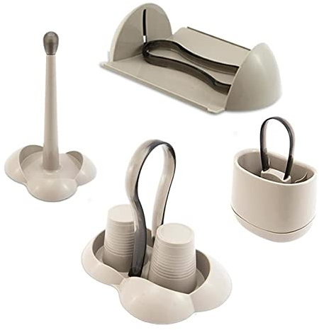 GAIA SET DA CUCINA 4 PEZZI IN PLASTICA (Tortora)