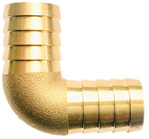 MegaHaustechnik 90° 25mm Tülle für 1 Schlauch, Gold, Kunststoff, T-Stück, Schlauchverbinder, Hardwarekomponenten, 1 Stück