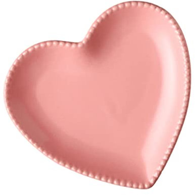Luxshiny Piatto Forma di Cuore per Dessert Vassoio Snack Decorativo per Feste e Colazioni per Frutta e Dolci Design Elegante Ceramica