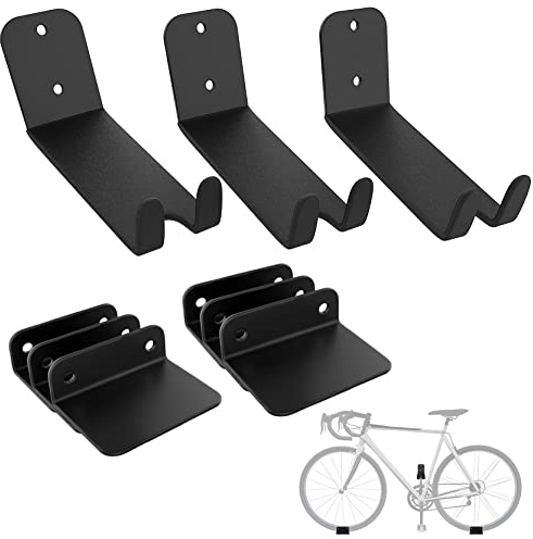 WALMANN Paquete de 3 soportes para pedales de bicicleta, soporte horizontal resistente para bicicletas