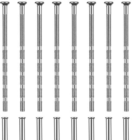 GOYADA 100 Sets Door Fixings, Nickel Plated Screws and Bolts Through for Handles, Cabinet Drawers (100 Screws + 100 Bolts)