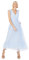 Anaya with Love Ladies Maxi Dress Women V Neckline Sleeveless Frilly for Wedding Guest Bridesmaid Prom Long High Empire Waist Tiered Robe, Light Blue, 52 Femme