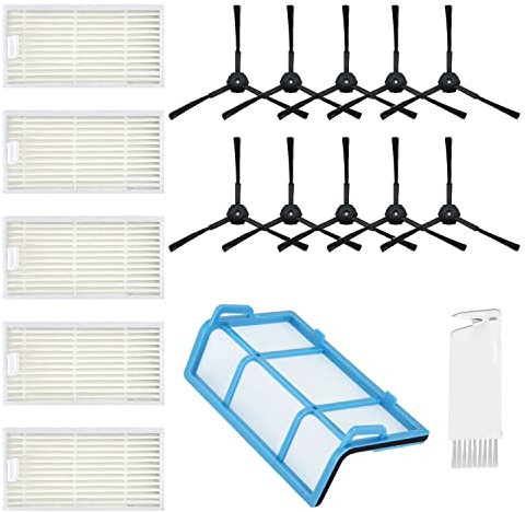 MIRTUX Confezione di ricambi compatibile con ILIFE V3 V3s V5 V5s V5s Pro V50 X5 e modelli Medion MD18500 MD18501 MD16192 MD18600. Kit con filtri, spazzole e filtro primario. Ricambio aspirapolvere